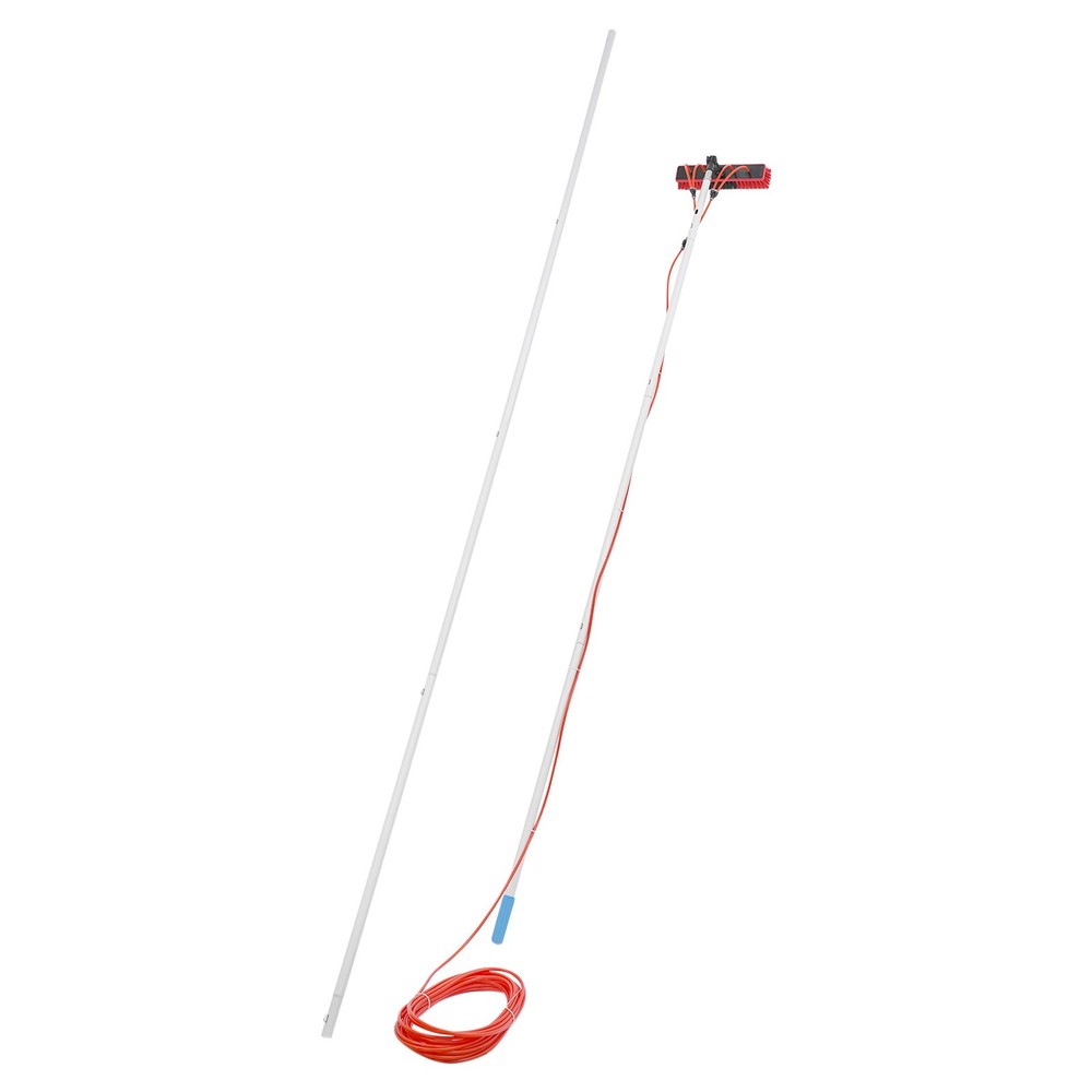 32.81ft Solar Panel Cleaning Brush & Pole Kit Proffesional Window Washing Tool