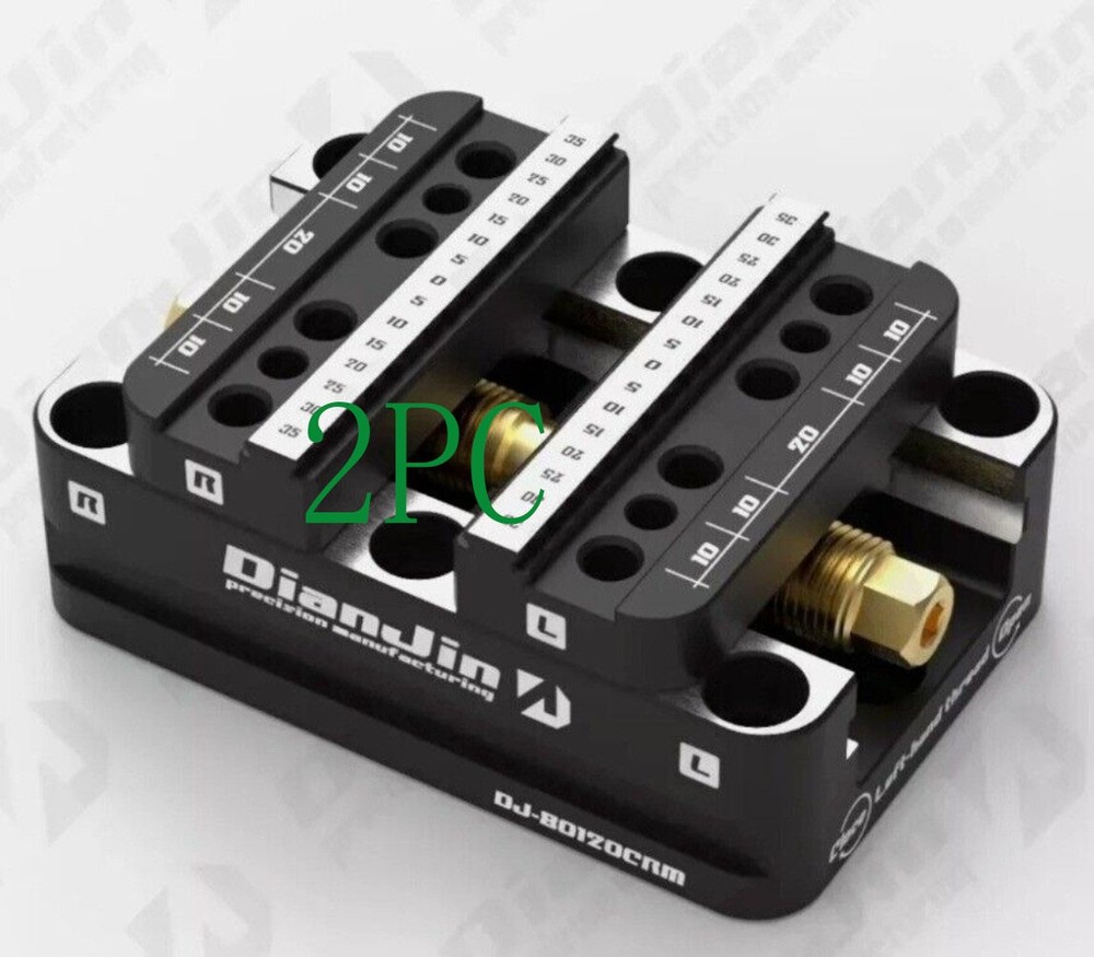 2PCSelf-centering Vise Four /Five-axis Fixture Zero-point DJ-80120 Soft Jaw