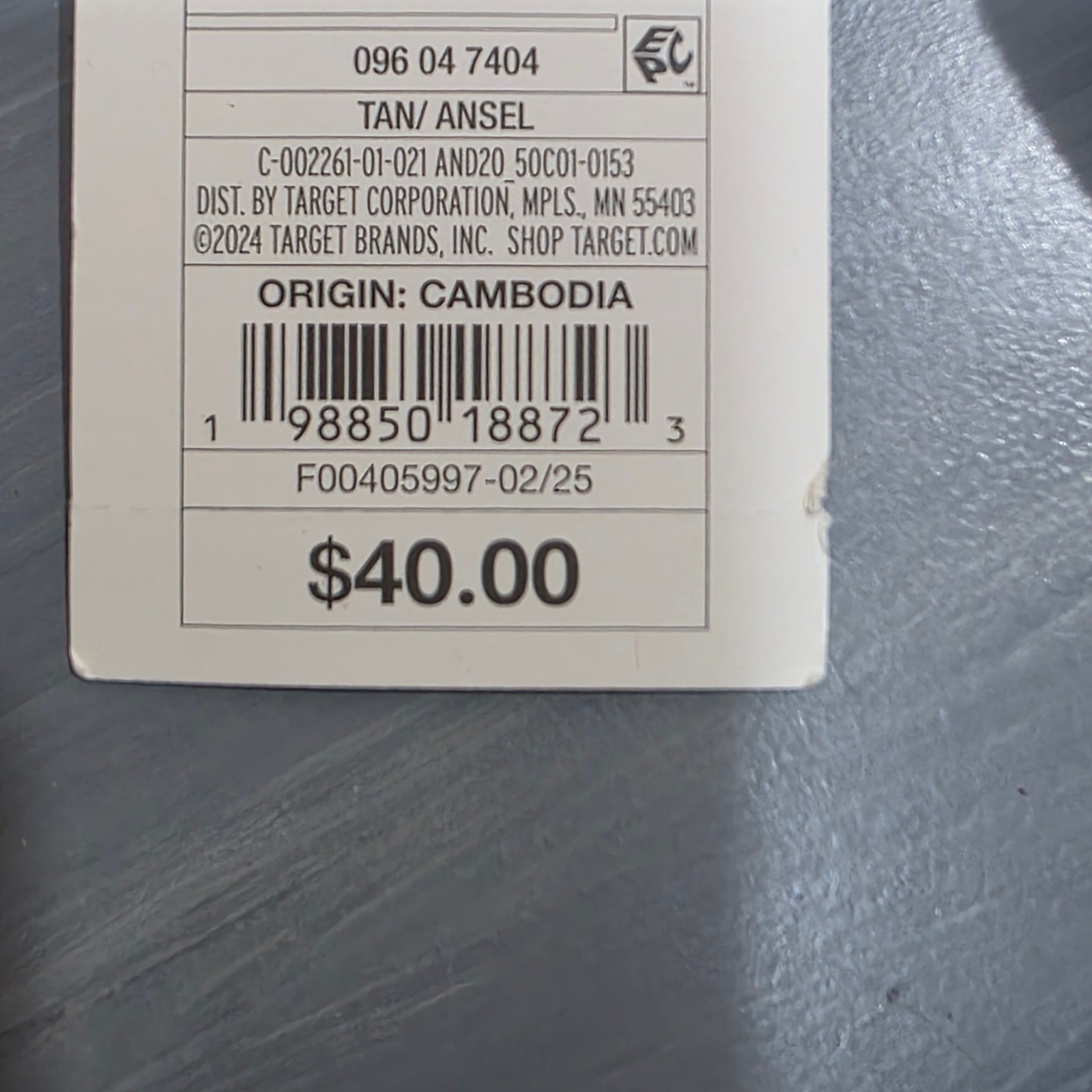 A New Day Ansel Espadrille Wedge Sandals Clear Double Strap Tan