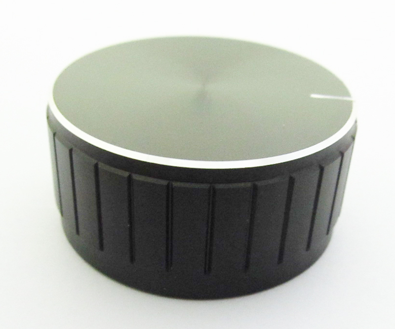 1x Audio Knobs Aluminum Black High Quality with shaf