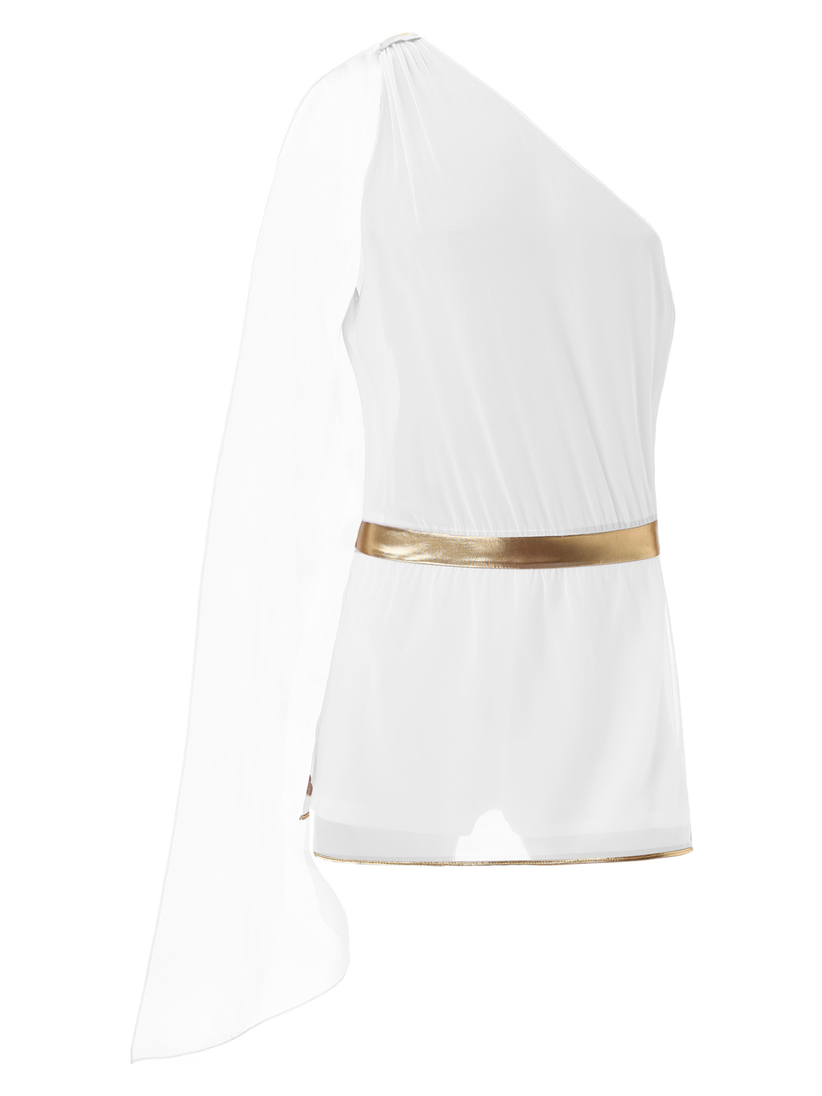 Mens Ancient Greek Roman Halloween Cosplay Costume One Shoulder Toga Jumpsuit