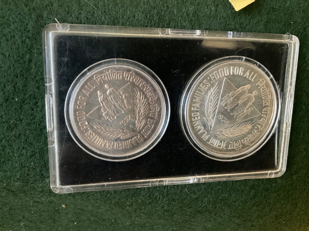 India Silver 1974 Development Oriented Coin Set - T4