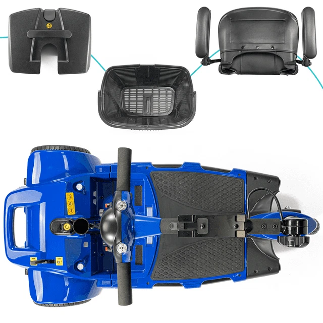 Pro 3 Wheel Mobility Scooter Electric Powered Mobile Folding Wheelchairs Device