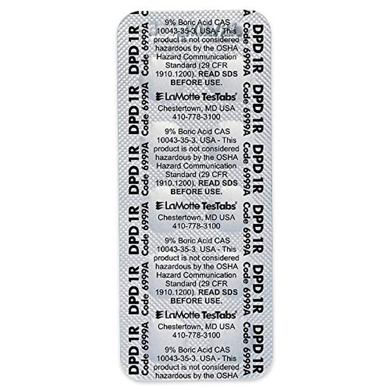 6999A Visual Grade Testabs, Chlorine DPD #1 RAPID, 100 Ct.