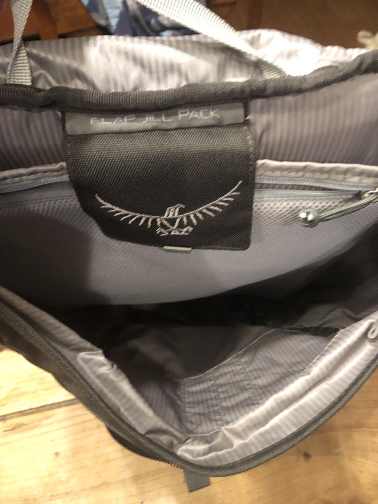 New Osprey Flap Jill Backpack Three Section Charcoal Gray