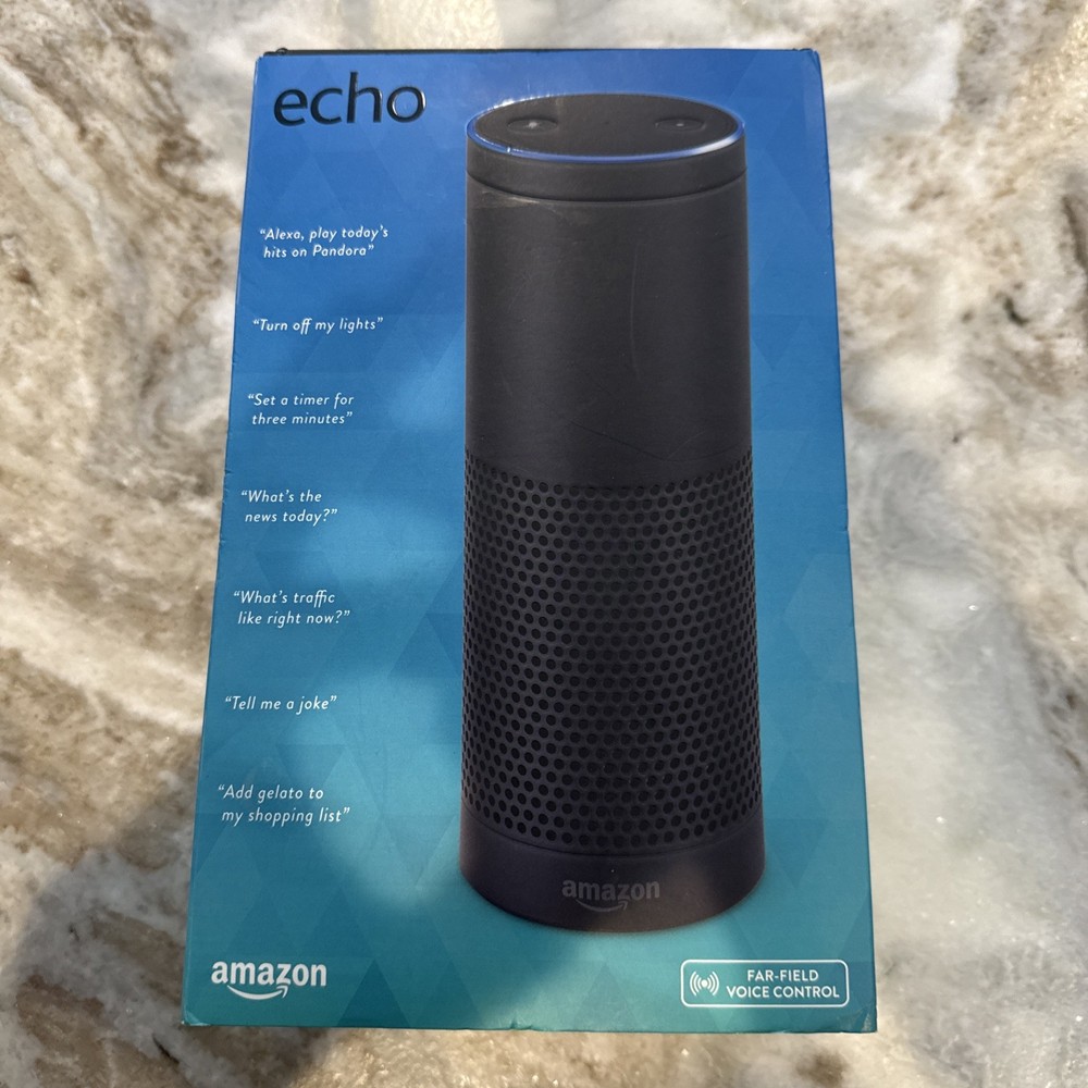 Amazon Echo  Black Wireless Alexa-Enabled Smart Speaker SK705DI Mint Condition