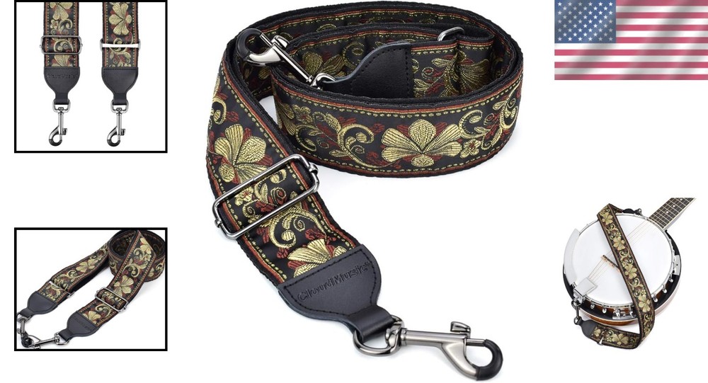 Unique Jacquard Banjo Strap for Musical Instruments