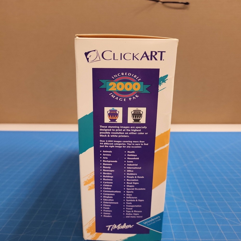 ClickArt Incredible Image Pak 2000 Vintage Clip Art Software Floppy Disk Set