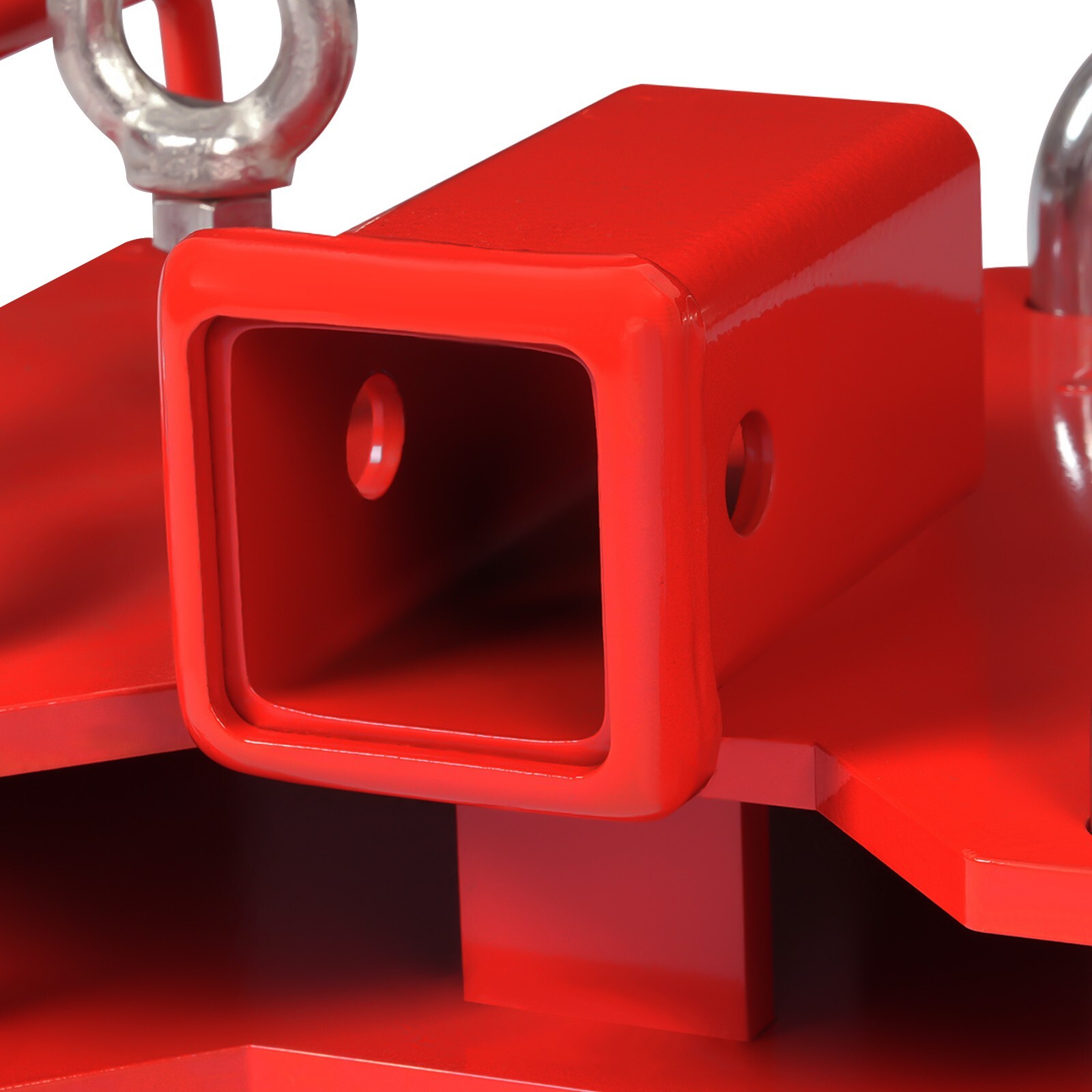 2'' Forklift Trailer Hitch Receiver Dual Pallet Forks Towing Adapter Attachment