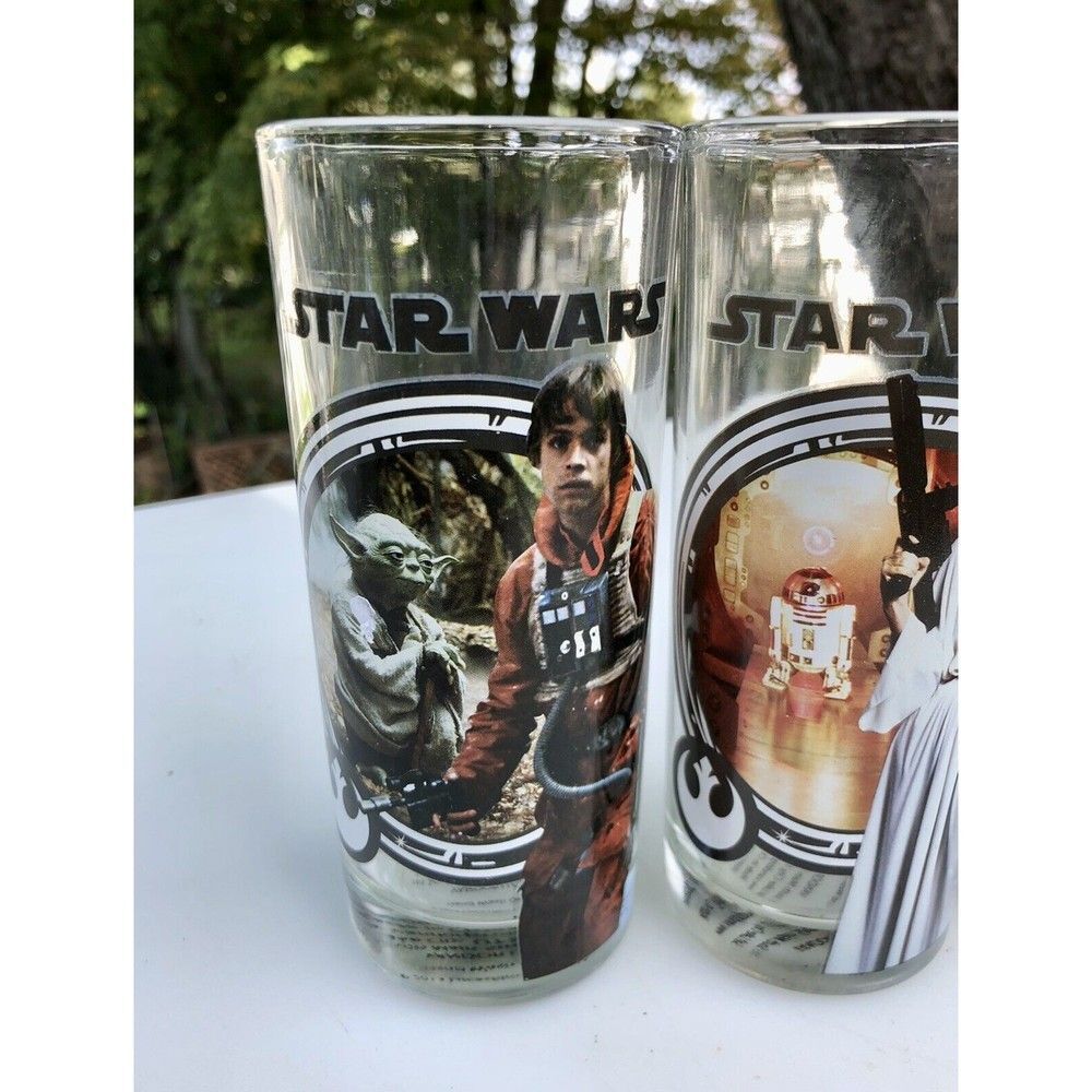 Star Wars 2013 Lucas Films Printed Glass Set 4 Pcs 10oz Drinkware