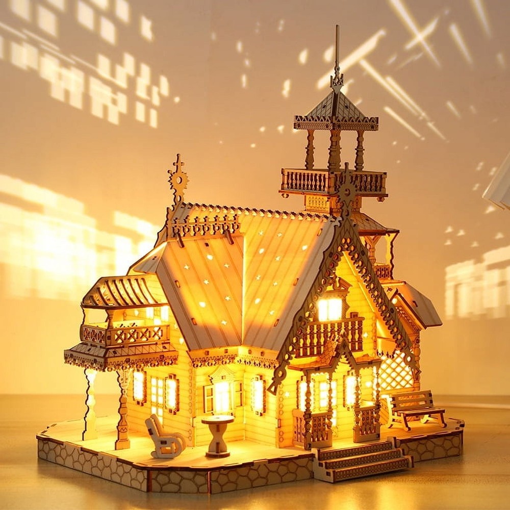 Villa Mechanical 3D Puzzle 267 Pieces With Lighting