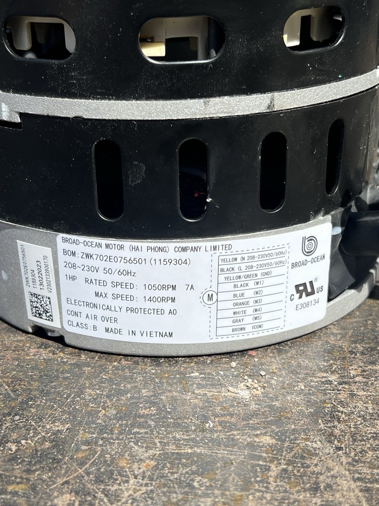 Broad Ocean 208-230v 1HP Motor