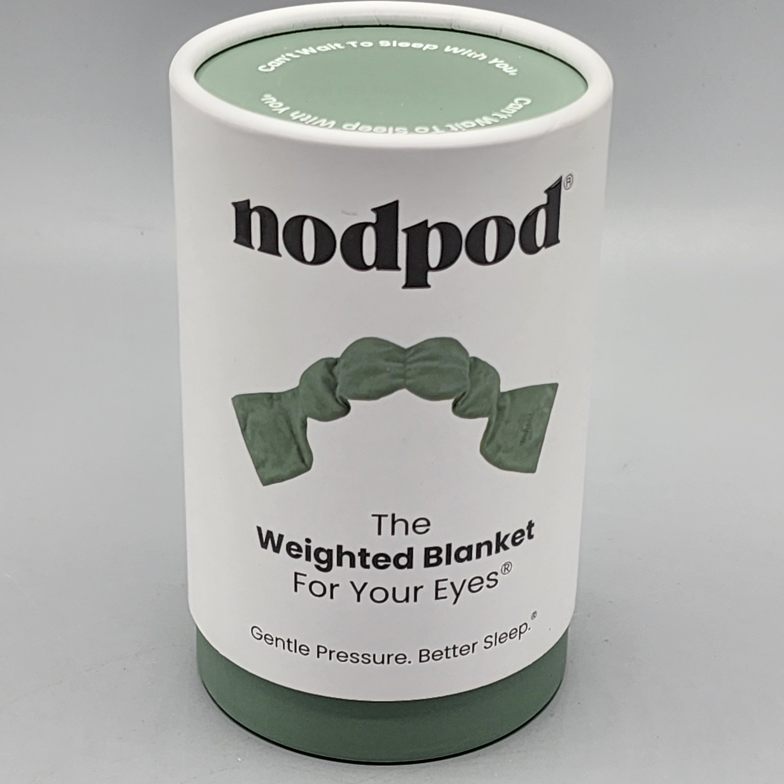 NODPOD - Weighted Blanket For Your Eyes Sleep Mask Sage Green - NEW