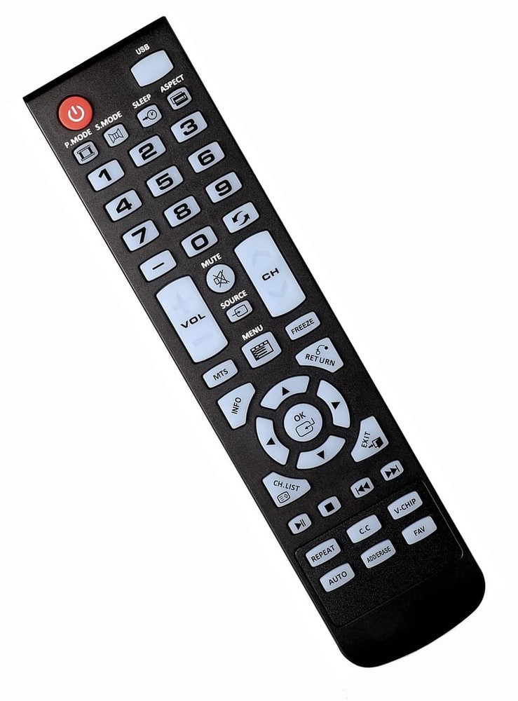 Universal Remote Control Replacement for All Element TV LCD LED HDTV Black