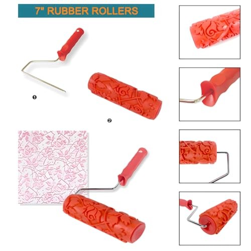 7"DIY Patterned Paint Roller | Decorative Art Texture Roller | Embossing BK323R