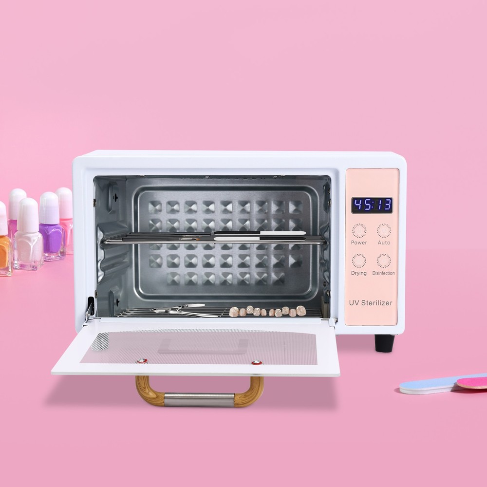 High-Temperature Sterilizer Nail Tools Sterilizer Pink Tabletop Sterilizer US