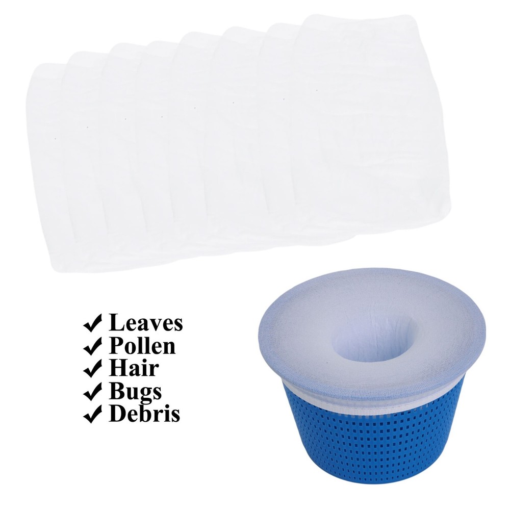 Pool Filter Socks for Skimmer Baskets 10 Pack Filter Saver