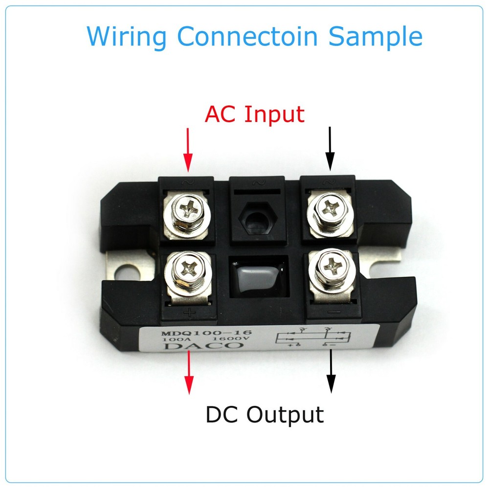 MDQ 100A Amp 1600V Volt Single 1 Phase Diode Metal Case Bridge Rectifier TS