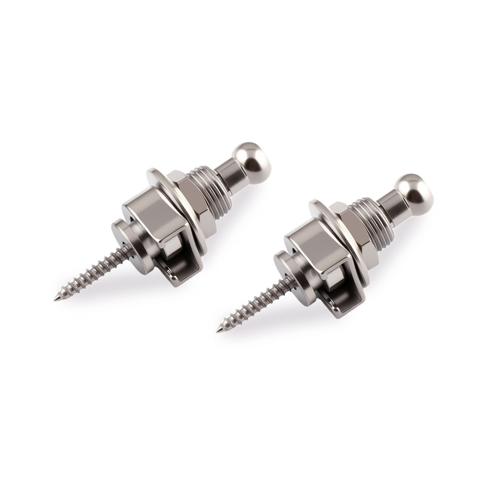 Guitar Strap Locks Strap Buttons Schaller Style Round Head Metal Button 2PCS