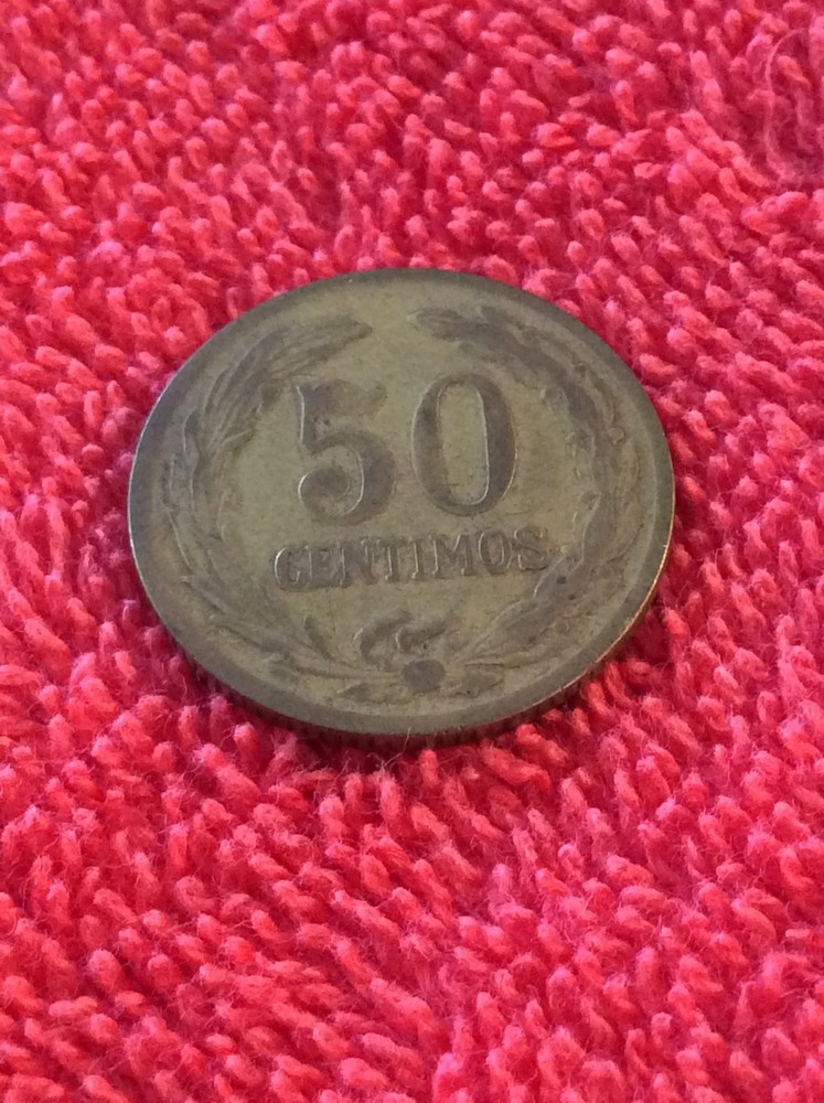 1944 PARAGUAY 50 CENTIMOS COIN