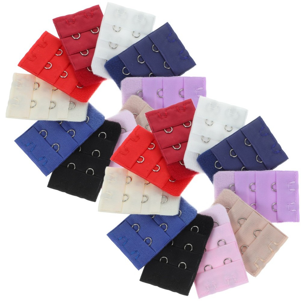 20pcs Bra Hook Extension Strap Bra Extender 3 Hooks 2 Rows Adjustable Length