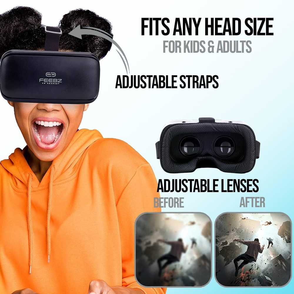 3D VR Headset for Kids 2.0 + Android Remote - for iPhone & Android Phones |