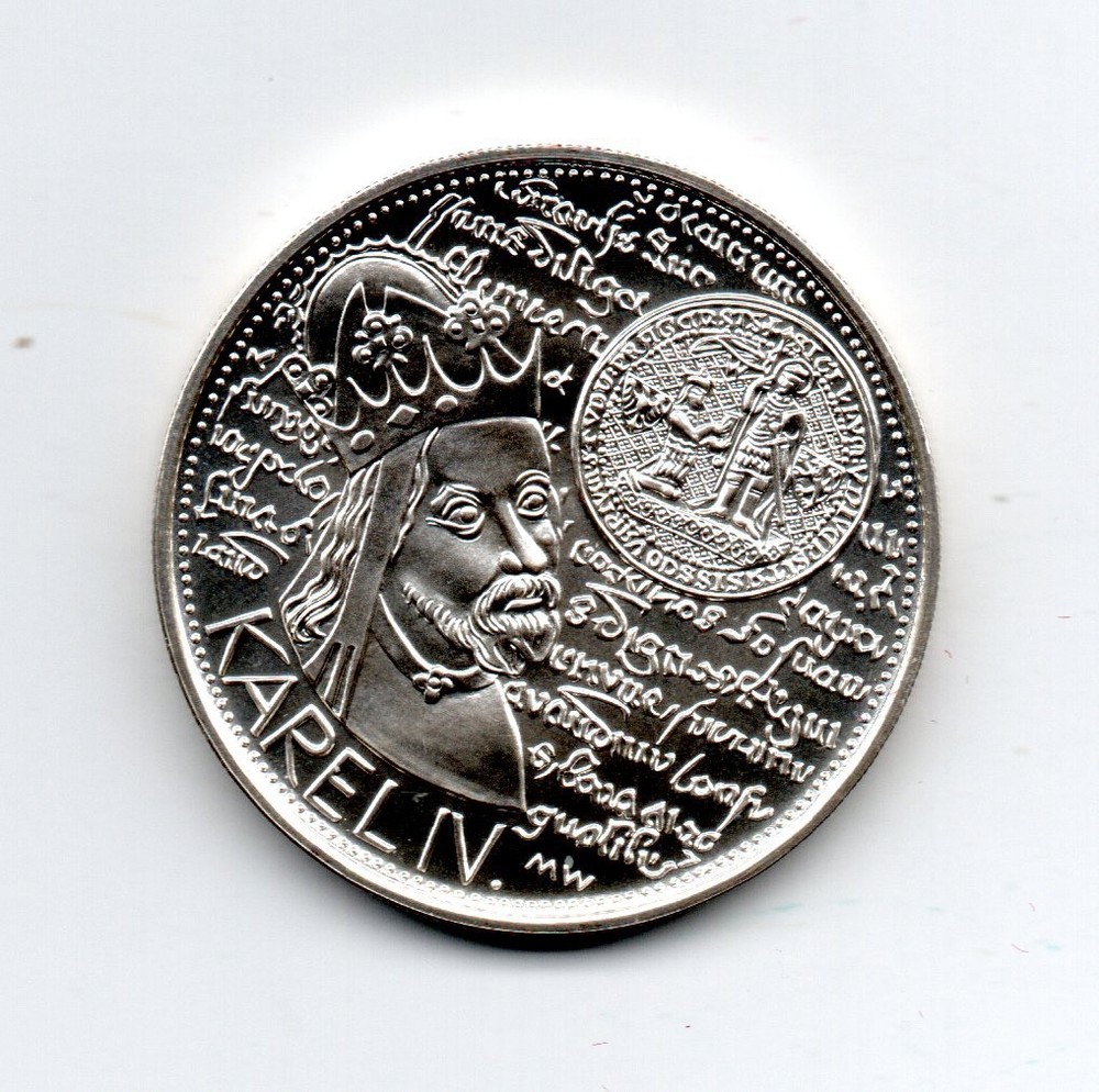 BEAUTIFUL 1998 SILVER 900 COMMEMORATIVE CZECH REPUBLIC COIN
