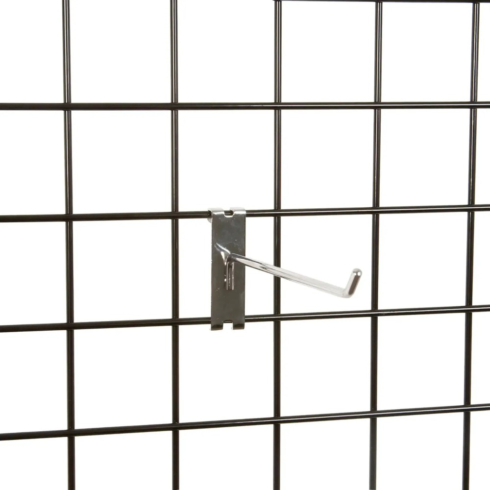 12" Gridwall Hooks Chrome Hooks For Grid Panel Displays