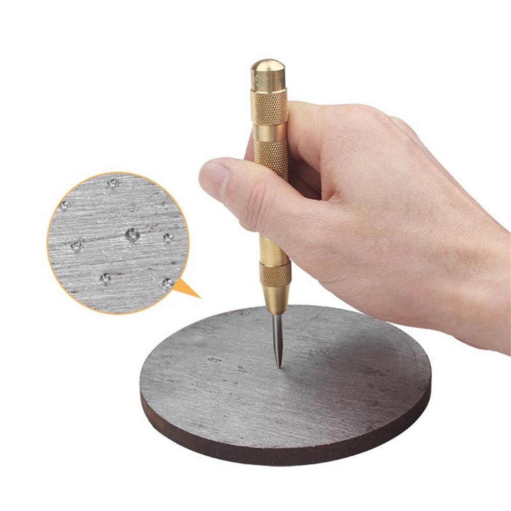 4PCS Automatic Center Punch Strike Spring Loaded Marking Starting Hole Tool Set