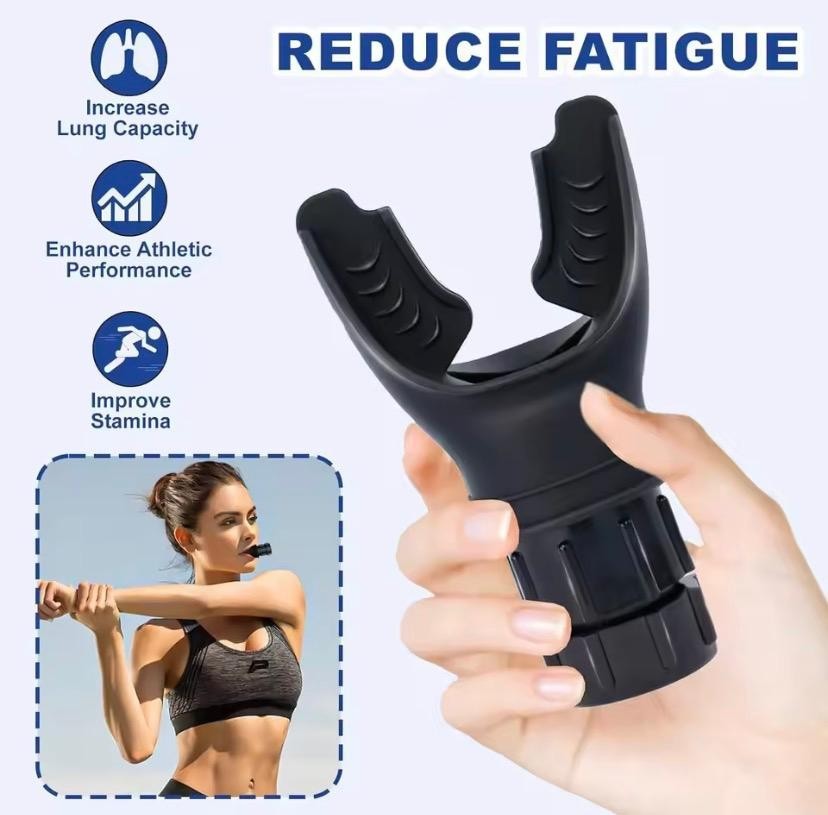 NEW Breathing Exercise Device Lung Trainer Adjustable Silicone Respiratory Tool.