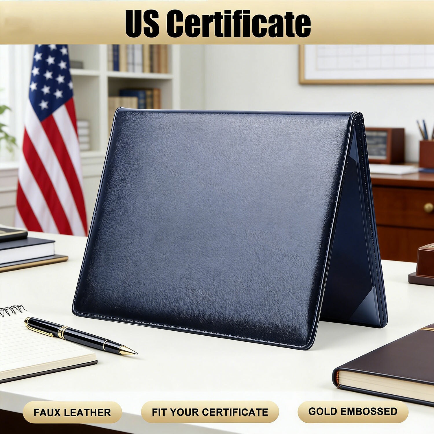 USA Citizenship Certificate Holder - US Citizenship Gifts - PU Naturalization