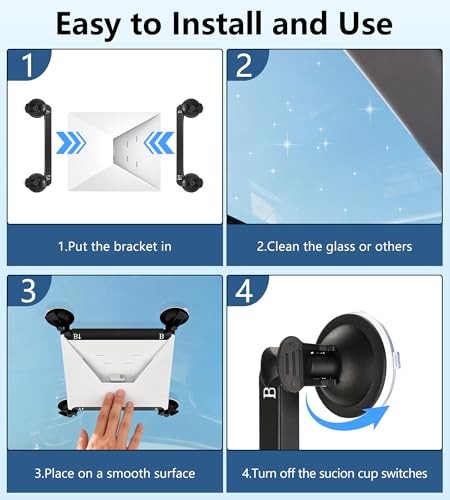 Starlink Mini Suction Cup Mount for Window – Strong Grip & Vibration-Proof –
