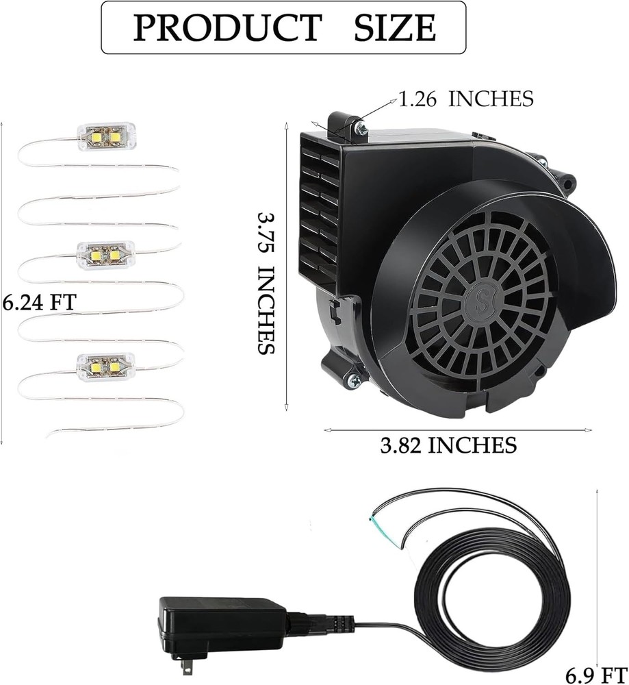Inflatable Fan Replacement Christmas Inflatable Blower Replacement 1.5A Adapt...