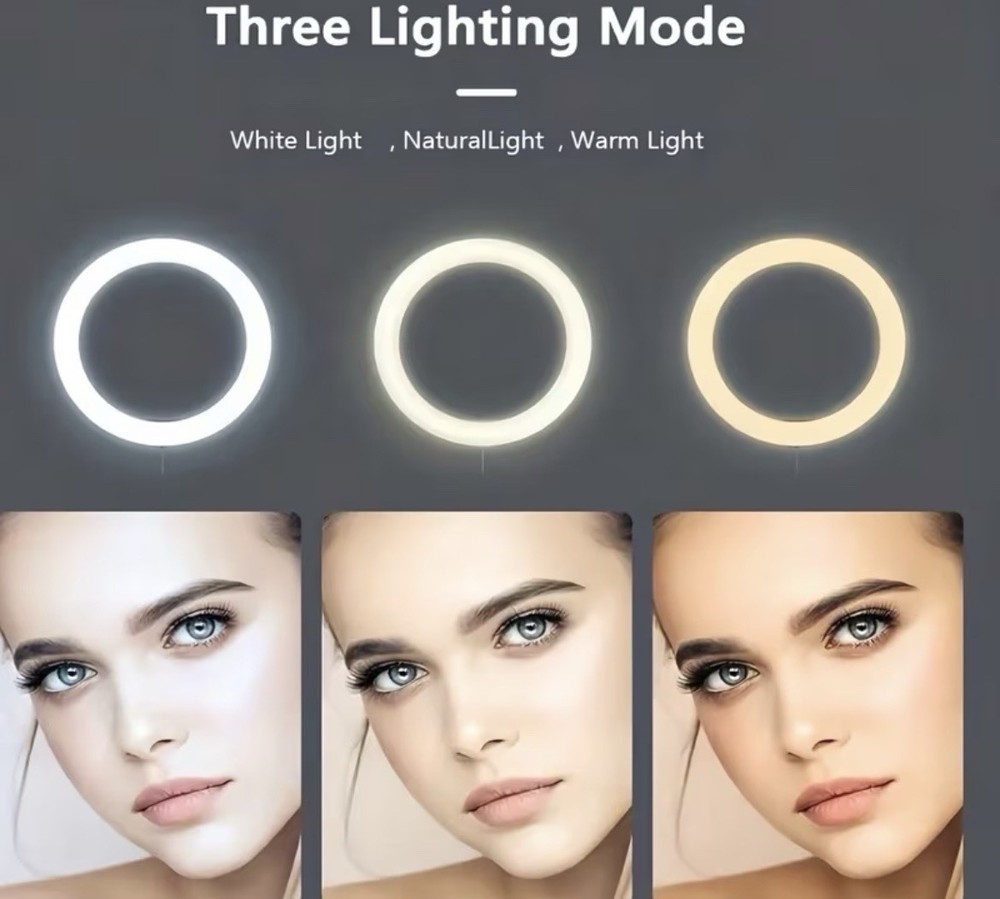 6-inch Selfie Ring Light with Tripod Stand With Adjustable Light