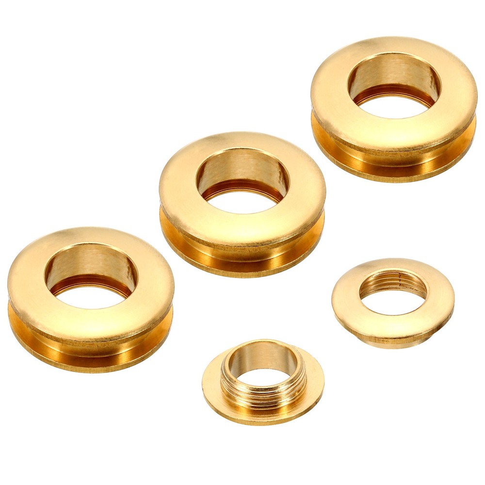 12mm(1/2 Inch) Solid Brass Hole Eyelets, 4 Pcs Arc Surface Grommets, Brass Tone