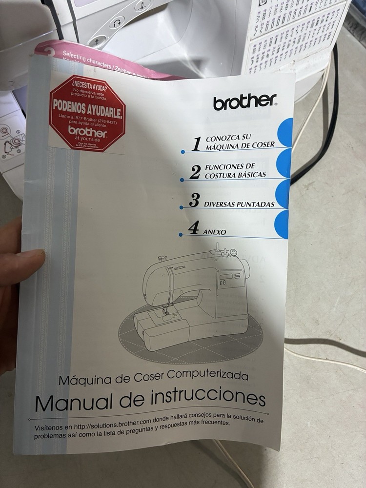 Brother White Computerized Project Runway Sewing Machine LCD Display With Manual