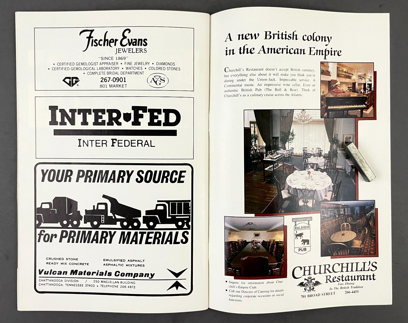 1988-1989 Season Chattanooga Symphony Opera Vintage Playbill Tennessee Ads