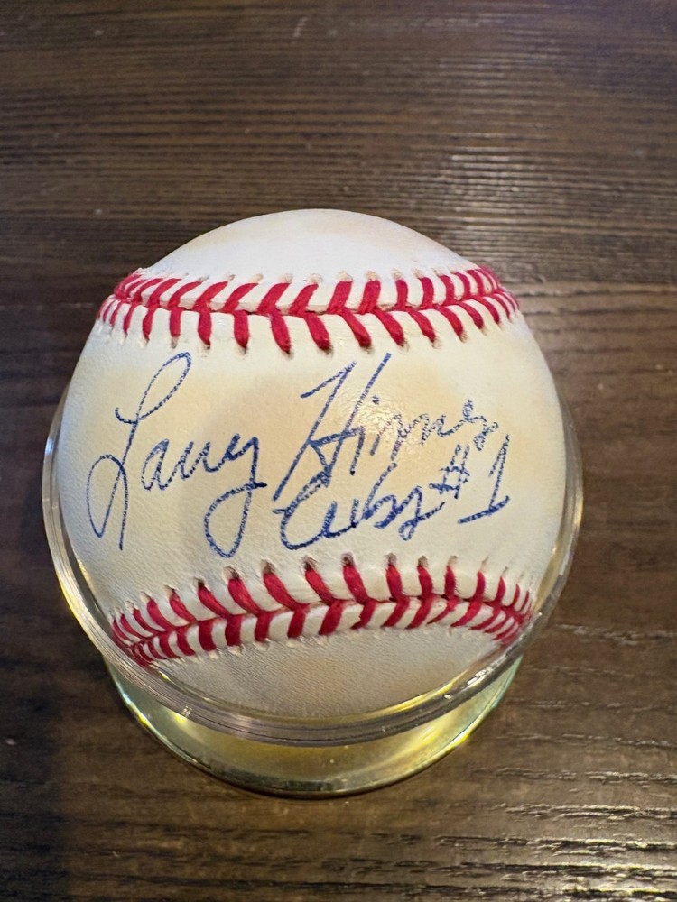 LARRY    HIMES    CUBS         SIGNED     BASEBALL