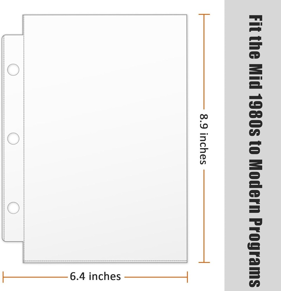 Page Protectors for Broadway Play Program and Theater Programs 50 Sheet Prote...
