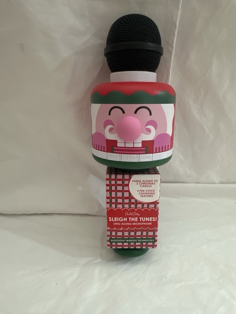 Packed Party Nutcracker Karaoke Microphone Christmas Bluetooth Sing-Along Mic