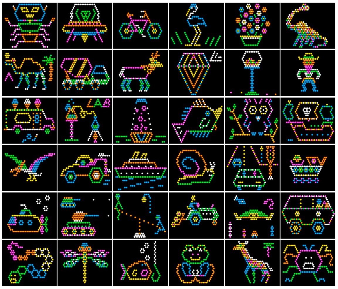 STARTER PACK #2 Template Pattern Refills for Lite Brite Ultimate Classic - 36