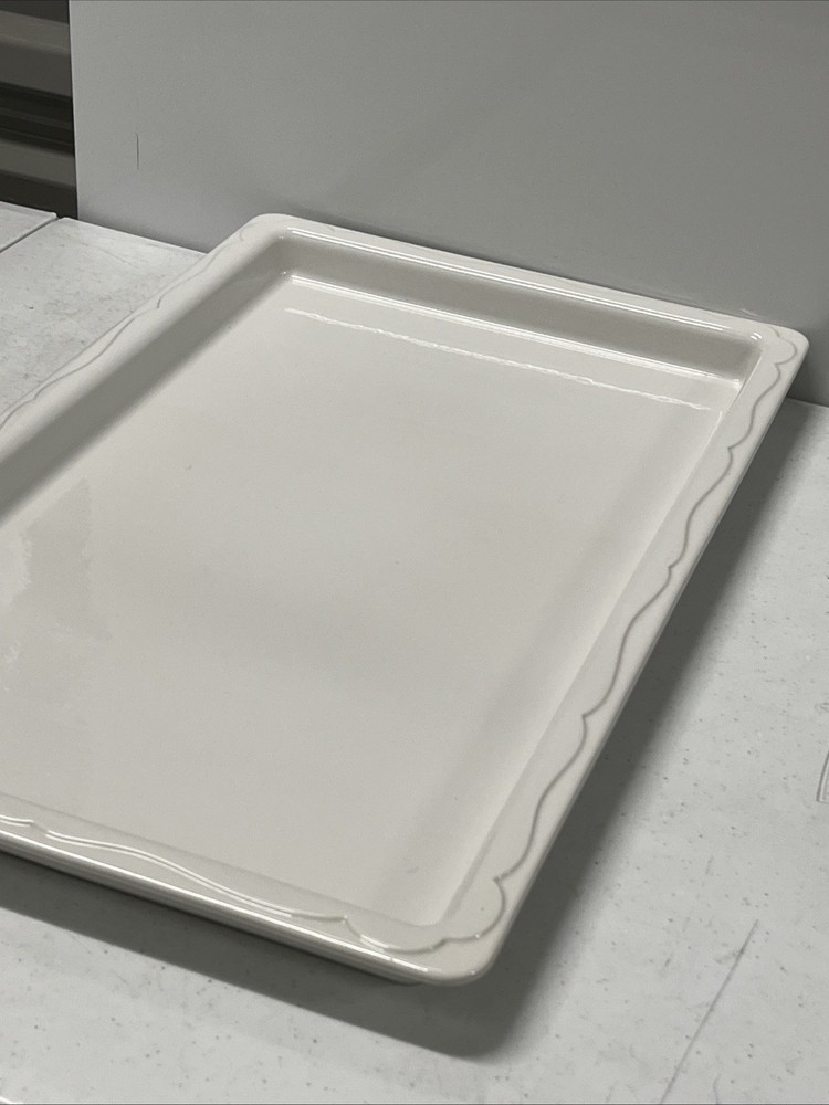 Full Size 21” x 13” x 1.5” Ceramic Rectangular Serving Tray - PanAramics