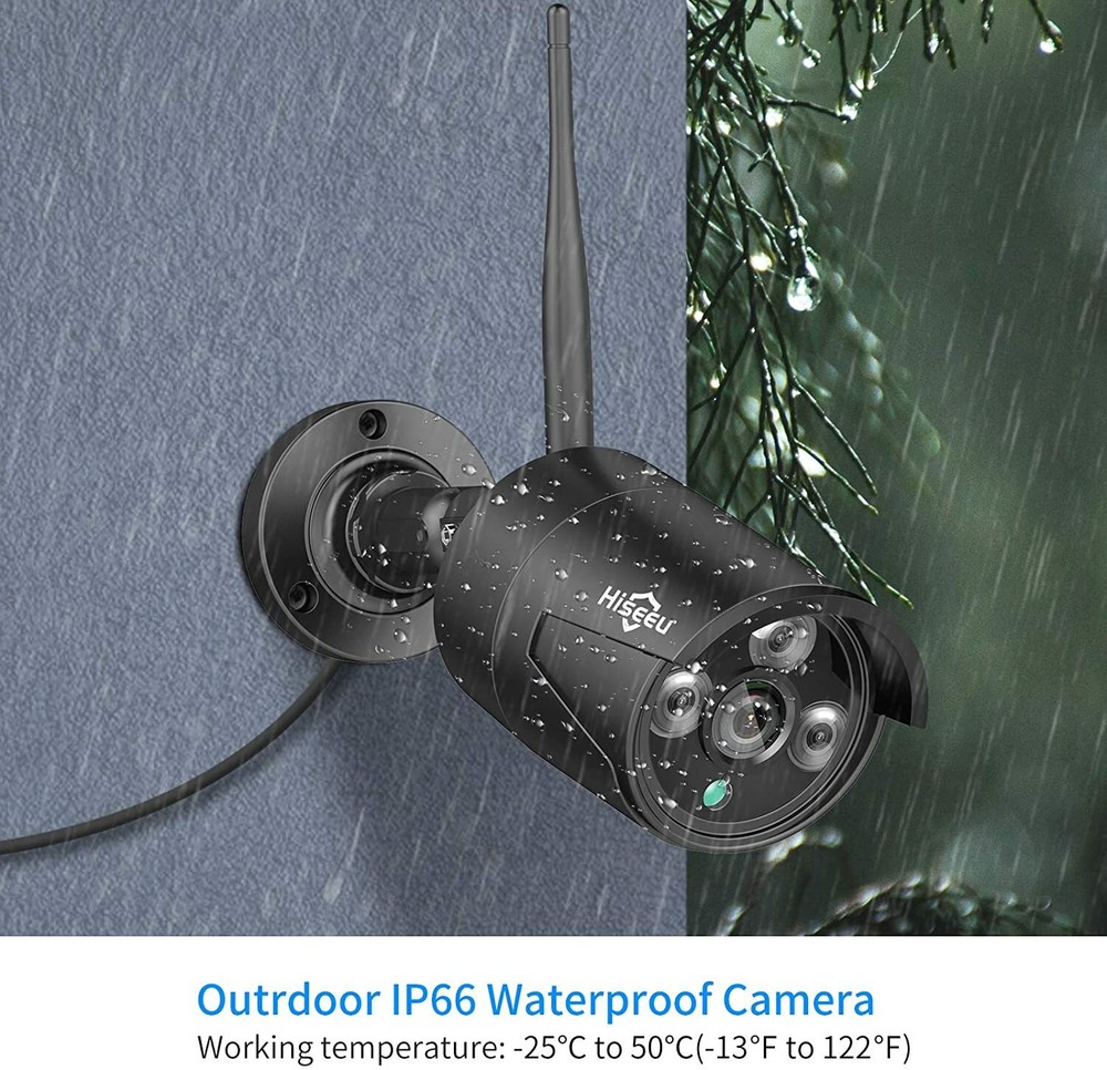 5MP Outdoor WIFI Security Camera For Hiseeu 8CH Wireless Security Camera System