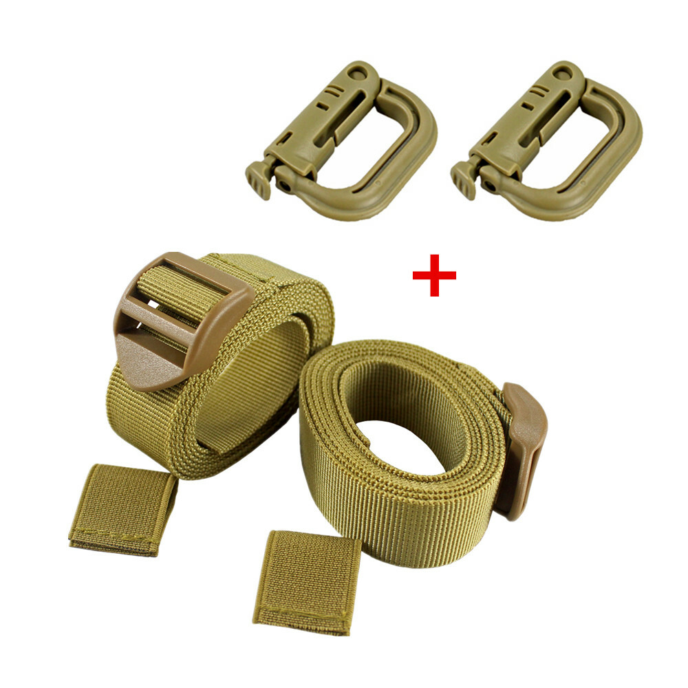 2-Pack 1inch Heavy Duty Utility Nylon Strap with Buckle Molle Backpack Accessory