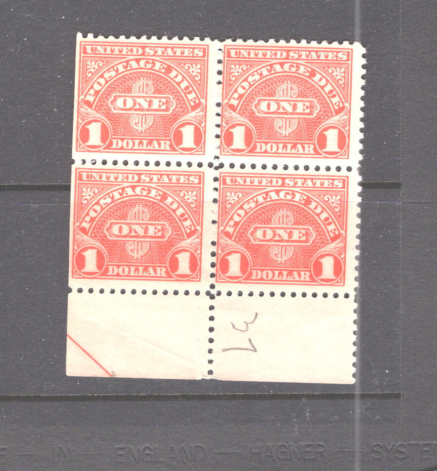 US  J77  mint   NH   block