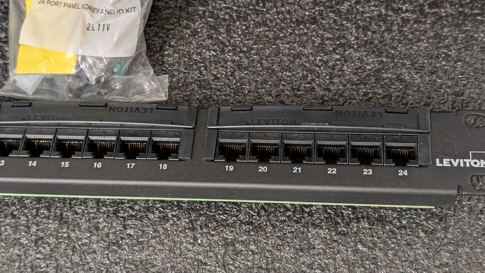 Leviton voice grade patch panel 24 port 49012-J24