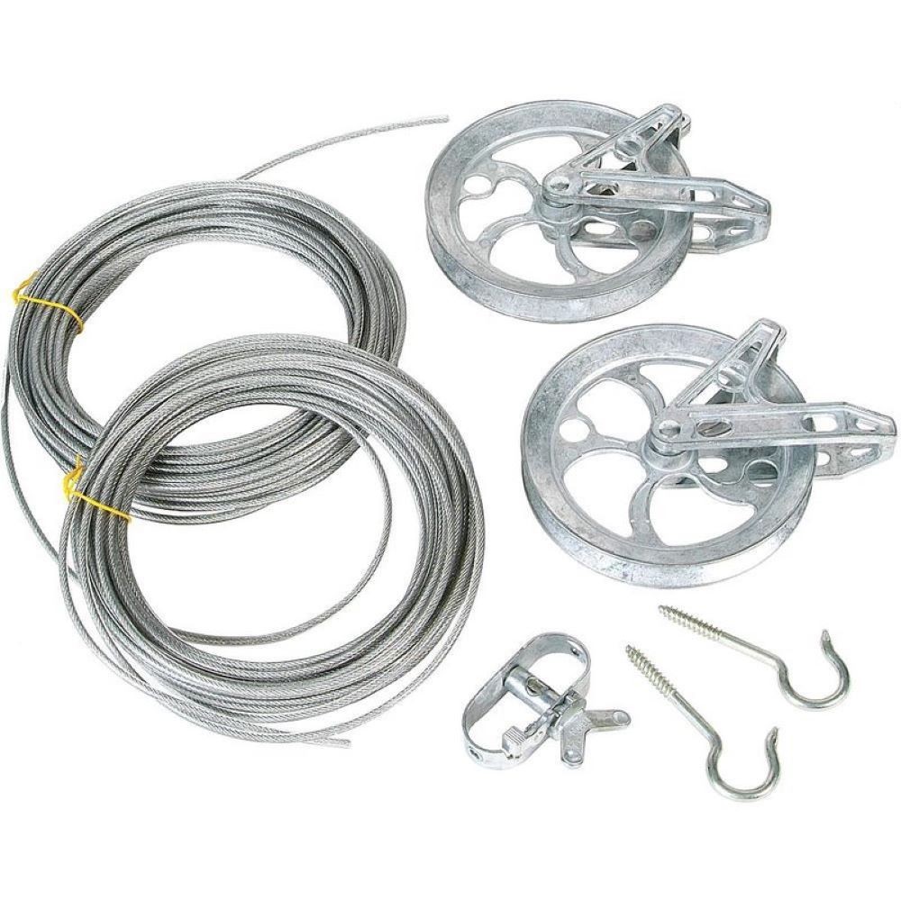 Lehman's Complete Clothesline Set, Stranded Wire Clothesline and Zinc Pulleys