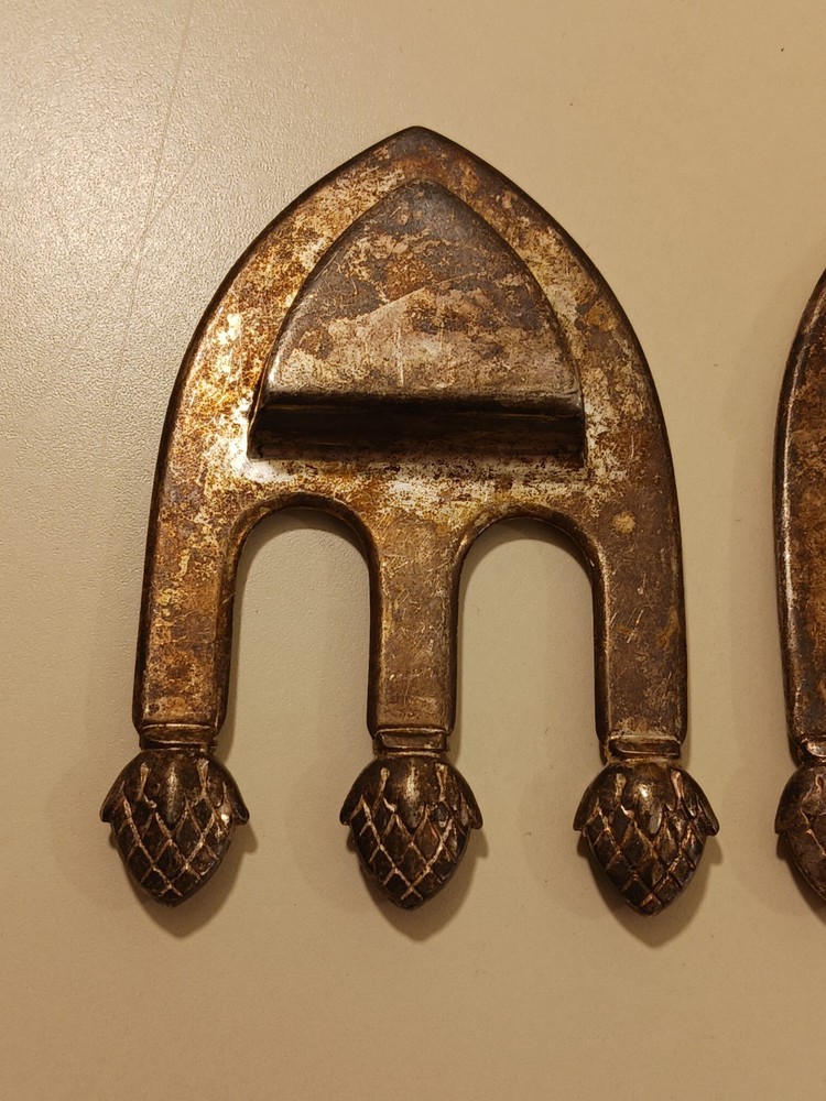 Vintage Sheffield Silver Co Italy Bookmark Spoon Rest Pinecone Acorn Trident