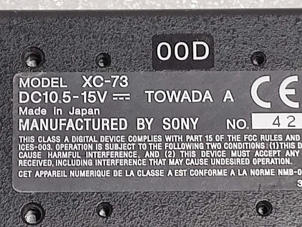 SONY XC-73 CCD VIDEO CAMERA MODULE