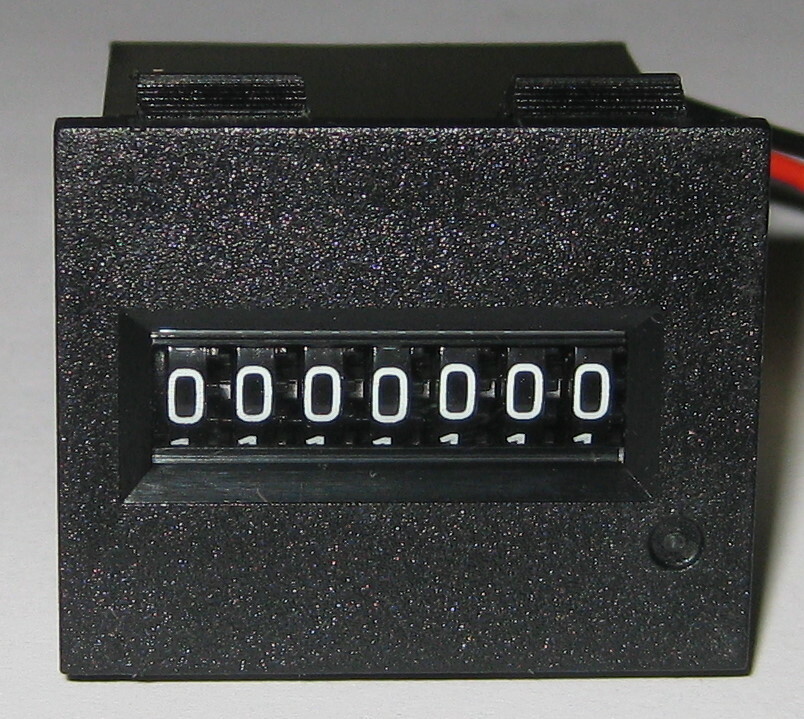 KEP E760 Electro Mechanical Compact 7 Digit Counter w/ Plug - 12 V DC - 10 CPS